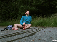 Caught taking a piss and jerking off outdoors gay publi