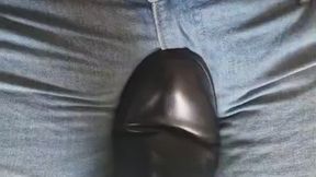 Thigh high boots ballbusting