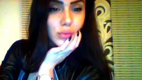 Anastasia Smoking and Talking
