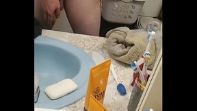 Swinging my soft cock listen to that heavy smack