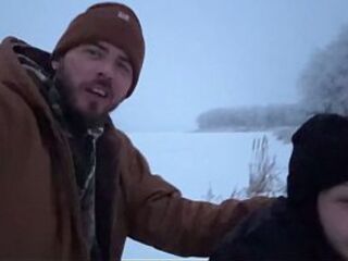 Nearly Caught Screwing Outside Then Warming Him Up with My Leaking Vagina