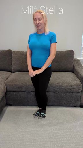 Blue Compression Shirt with Black Yoga Pants
