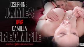 ”Big tit Stepmommies Camilla Creampie & Josephine James have a lesbian affair”