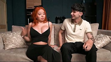 nfluencer ends up fucking a redhead with huge tits - what a cock he has!