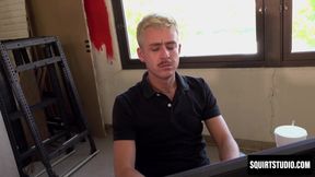 Zak Bishop rides Rocky Unleashed massive cock in a risky office fuck