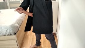 Elegant Man Masturbates His Big Fat Dick and Empties His Cum in Front of the Mirror