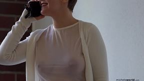Blonde babe gets destroyed in public bondage and anal&#x1F44C; creampie