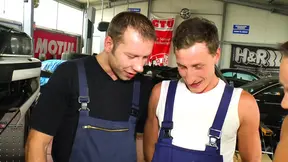 Asian cutie sucks multiple cocks but only gets stuffed in all holes