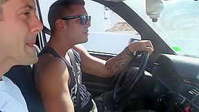 Spaniard pickup at the bus stop and drilled her