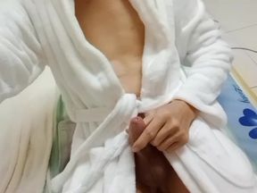 White towel covering only half