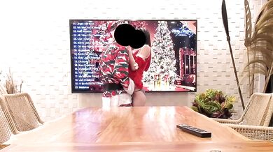 Santa's naughty cosplay girl gets fucked hard on desk this Christmas