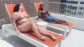 Hot Florida friend gets roughed up and creampied on balcony