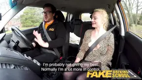 Sex Driving School Blonde Polish babes pussy gets slammed