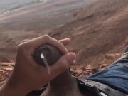 Mountain side cum shot