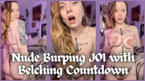 Nude Burping JOI with Belching Countdown - Dessa Cado - Jerk Off Instructions - Cum Countdown