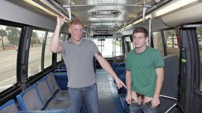 Straight guy Connor Chesney fucks AJ Monroe on a bus