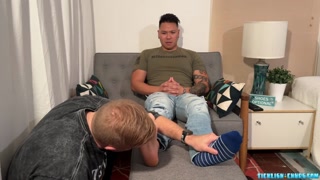 Chubby Daddy Takes Pleasure In Giving His Subs Tickles