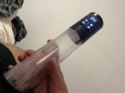 Amazing Amazon cock sucking penis pump enlarged enlargement therapy