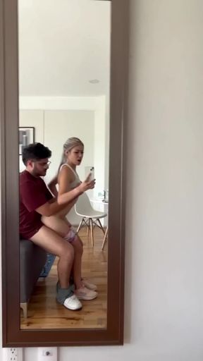 Sporty girl fucks with ex BF in doggy pose and screams loud