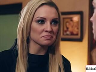 Giselle Palmer casts a spell and makes her stepmom Serene Siren slutty. With her stepaunts aid, they were able to satisfy her by licking her twat.