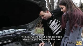 HUNT4K. Pretty Chick with Red Hair Gets Owned in Front of her BF