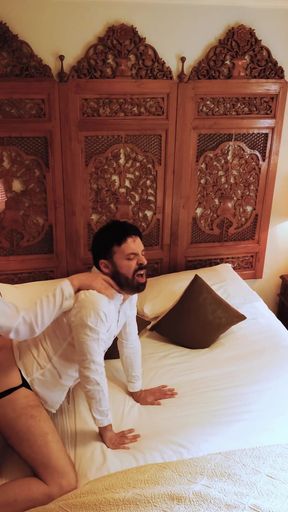 Captivating moment from &quot;disobedient manservant gets punish fucked by big dicked sheikh&quot;