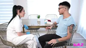 Inked Gurlz - A Tattooed Petite Nurse is Nailed hard