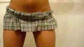 My saucy coed girl shows me her big round booty on webcam