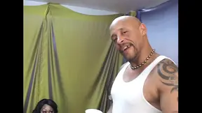 Busty babe with huge tits sucks her lover's cock