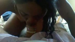 Got this sexy brown skin hooker for a blowjob session on cam