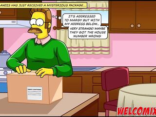 Sadomasochistic bang with the square neighbour! The Simpsons porn hentai!