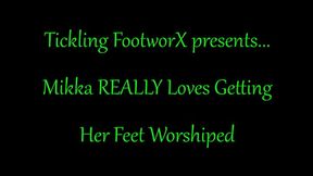 Mikka REALLY Loves Getting Her Feet Worshiped