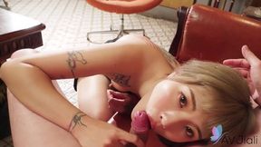 Chinese girl with tiny tits craves thick cock&#x1F346; hungrily