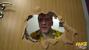 Dark-haired slut with bubbly tits gets fucked hard by Steve Q