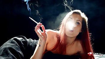 Lady Ruby is often smoking and relaxing in front of the camera, mostly in sexy clothes