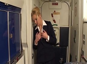 Naughty girl gets fucked in the plane