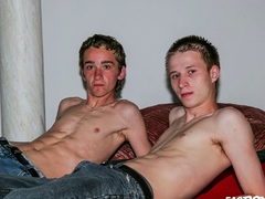 Two cute skinny boys doing striptease pic compilation