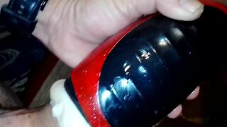 Intense fleshlight penetration with explosive cumshot