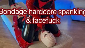 Bondage hardcore spanking and facefuck