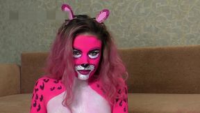 girl with bodypainting sensual sucking dick and fucking - cumshot