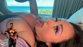Big Tit BBW Genesis Kiss Gets A Special Dick Down By BBC On Vacation - Preview
