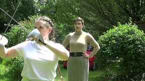 Miss Havering Instructs on Fencing