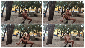 Naughty horny doll in public, playing with my pussy