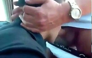 Sucking a cock seated in his car