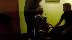 Curvy bondage hottie gets tied up for some kinky fun