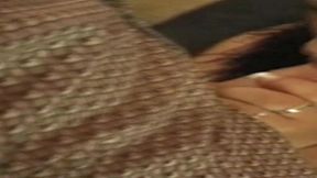 She sucks hard on his huge cock
