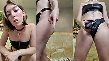 JOI tout en cuir spécial gode ceinture ! - DAISY DEESSE MICHTO