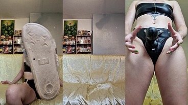 JOI tout en cuir spécial gode ceinture ! - DAISY DEESSE MICHTO