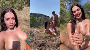 banging goth chick in the woods fille francaise