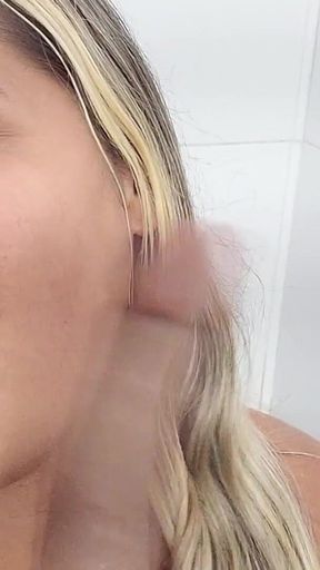 Sucking My Silicone Cock
